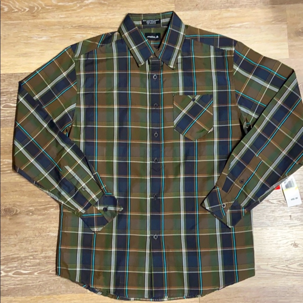 Matix New w/tags Plaid Button Shirt RVCA vans 💥